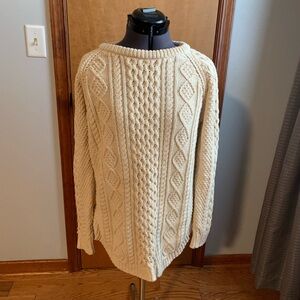 Women's L.L. Bean Signature Cotton Fisherman Tunic Sweater Size Medium, EUC